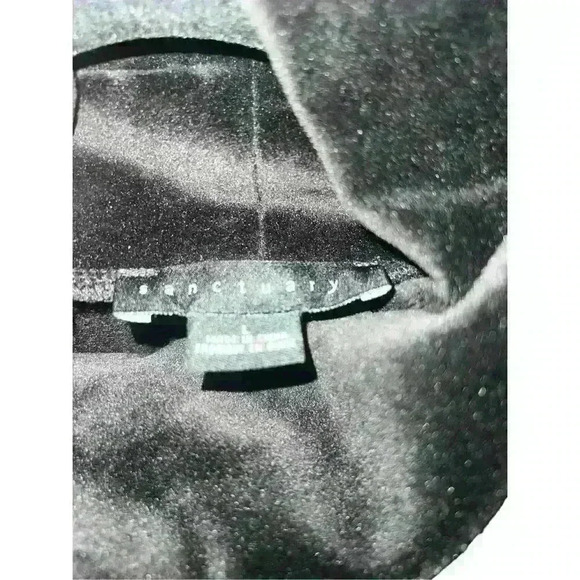 Sanctuary black turtleneck Sz L Preppy Minimalist Monochrome Emo Long Sleeve - Picture 6 of 7